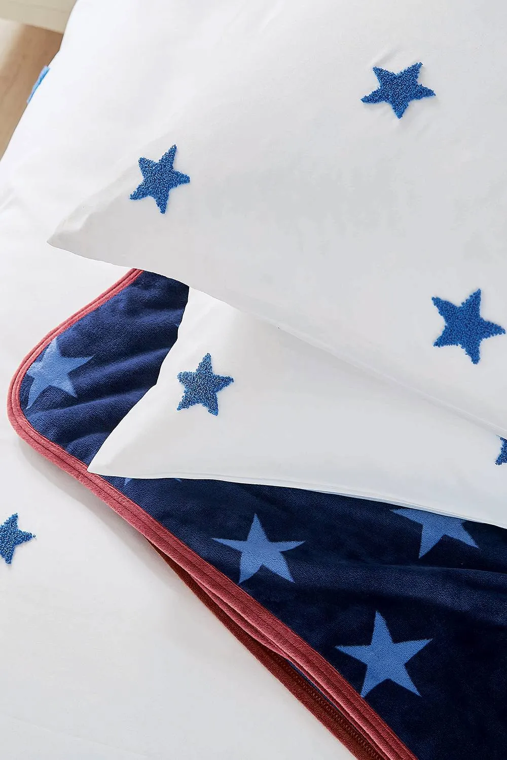 Helena Springfield 'Tufted Star Colbat Blue' Duvet Cover Set in White 5