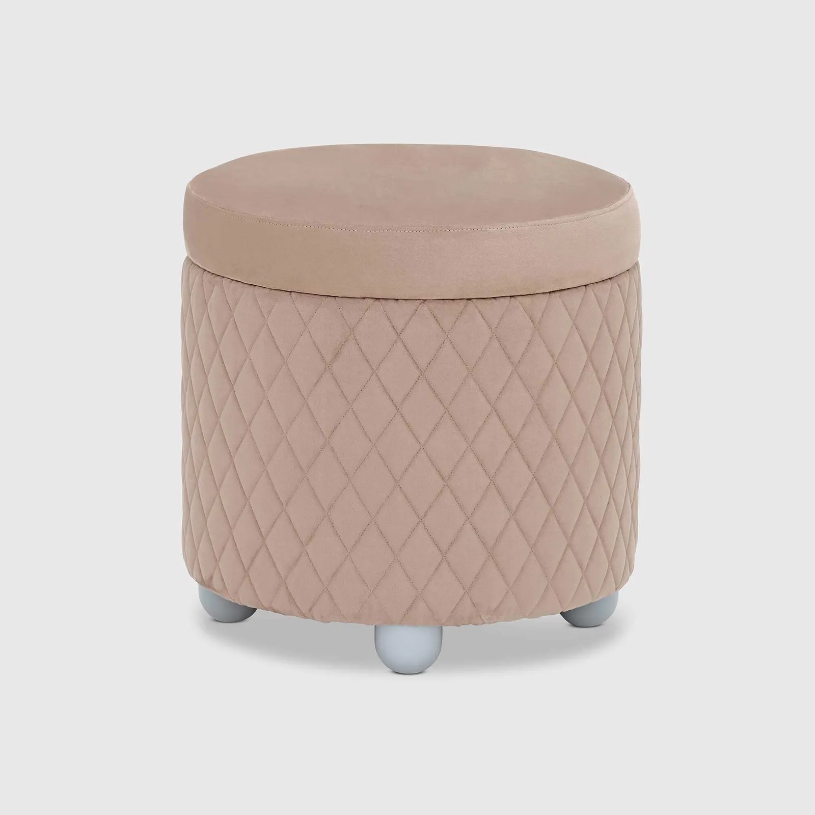 Lutyen Stool Pouf Rombi, Neutral Fabric | Barker & Stonehouse