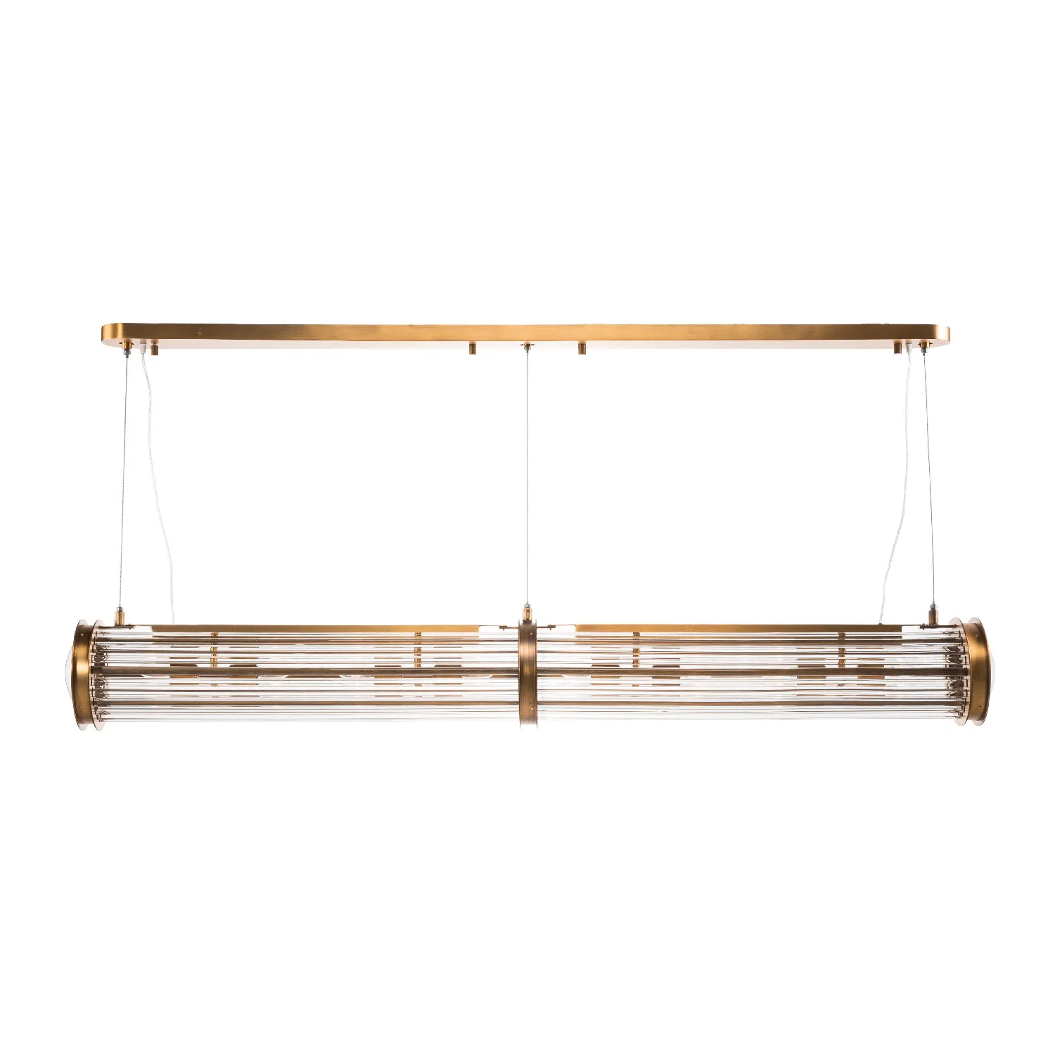 Timothy Oulton Newton Rect Pendant 150X21Cm Light, Gold Glass | Barker & Stonehouse 5