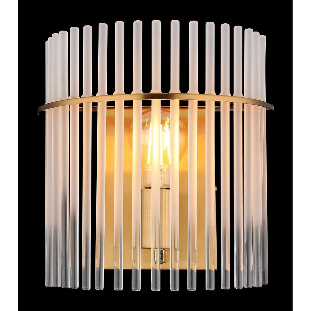 Netlighting Gorley Wall Lamp Gold Colours Matt Opal Glass Shade 1x E27 5