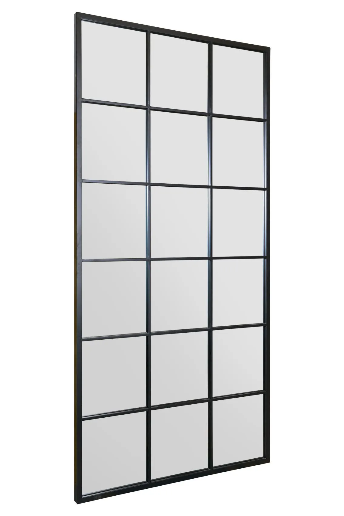 MirrorOutlet The Fenestra Black Modern Window Mirror 174CM X 85CM 3