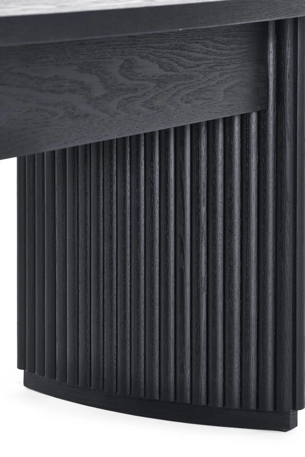 Julian Bowen Louis Fluted Compact Coffee Table in Black 5