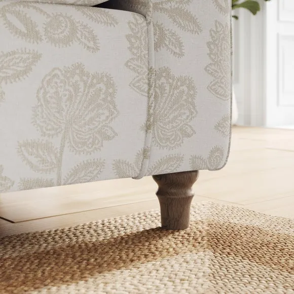 Flori Woven Floral Fabric Armchair 4