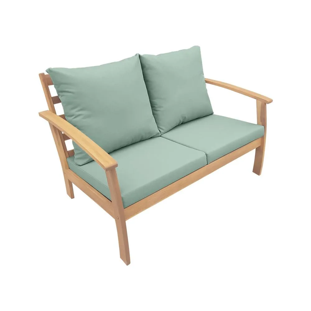 sweeek 4-seater wooden garden sofa set in Brown 4