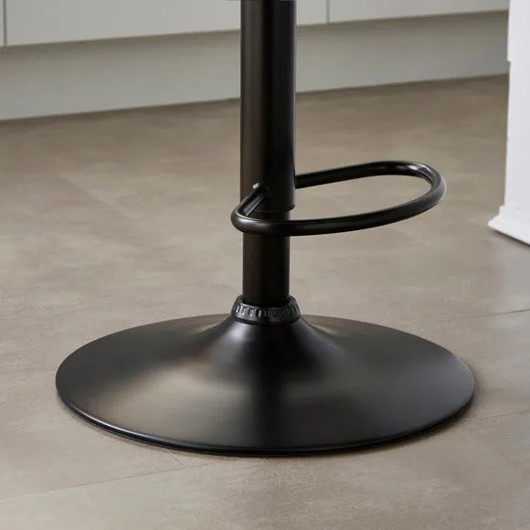 Harlan Height Adjustable Barstool, Faux Leather 4