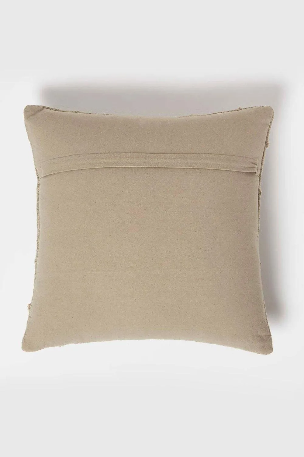 Homescapes Geometric Tufted Cotton Cushion in Beige 3
