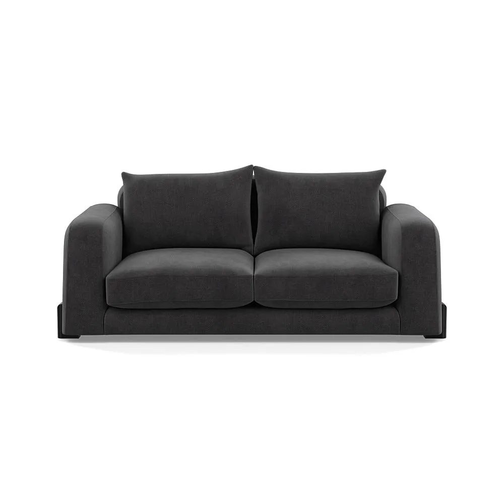 Heal's Nuvola 3 Seater Sofa Smart Luxe Velvet Nickel Black Beech Feet 1