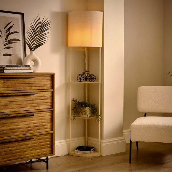 Jakob Corner Shelved Floor Lamp 2