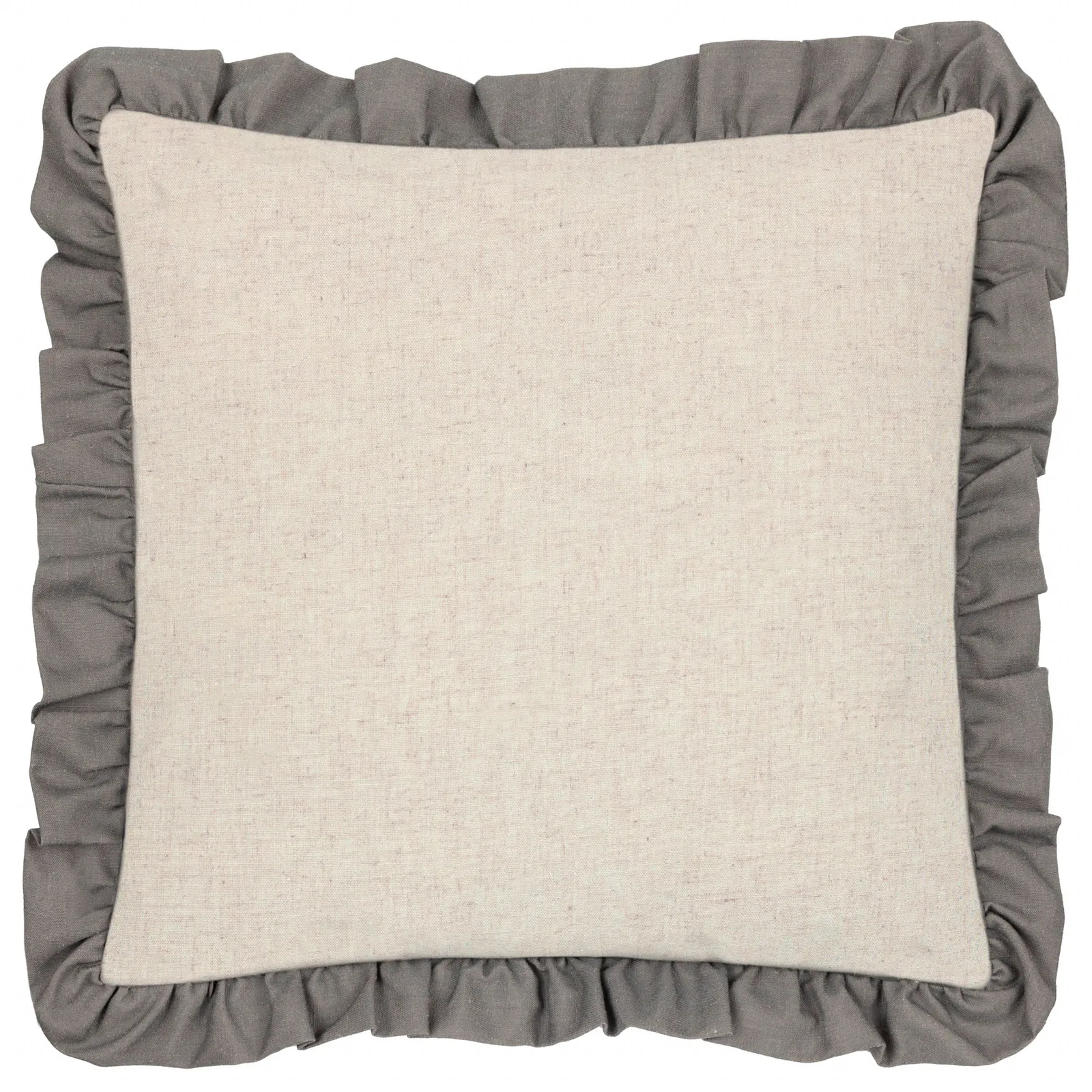 Paoletti Linen Renata Floral Printed Ruffle Cushion 3