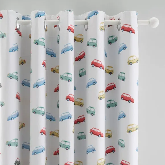 Classic Cars Blackout Eyelet Curtains