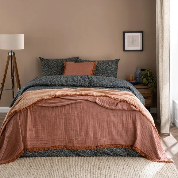 Reversible Muslin Cotton Throw Blanket 3