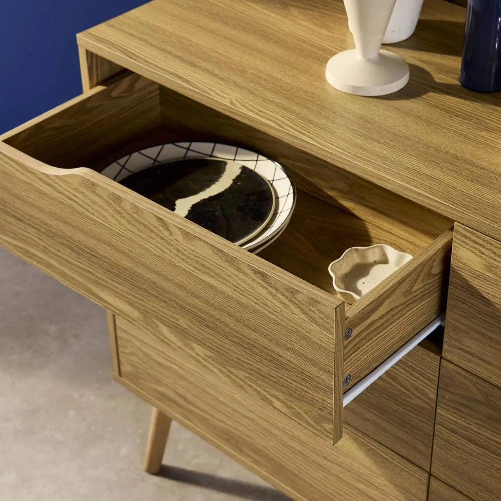 sweeek 6-drawer chest with wood effect in Light Brown 4