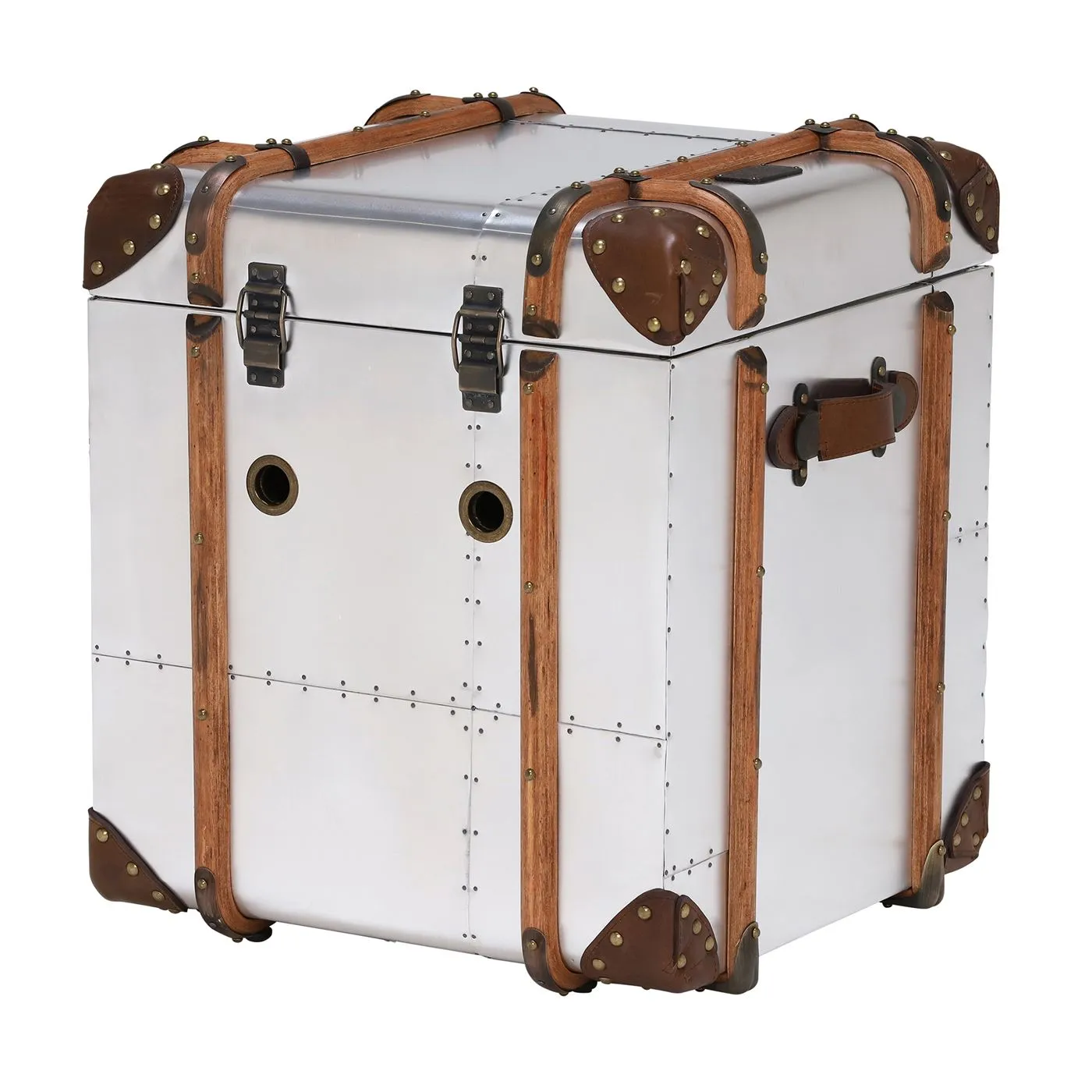 Timothy Oulton Globetrekker Side Table, Silver Metal | Barker & Stonehouse 6