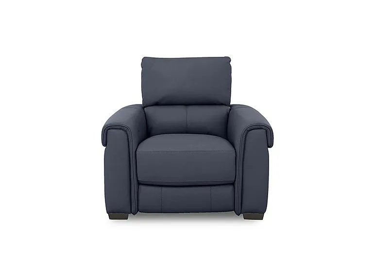 Nixon Leather Chair - BV Ocean Blue
