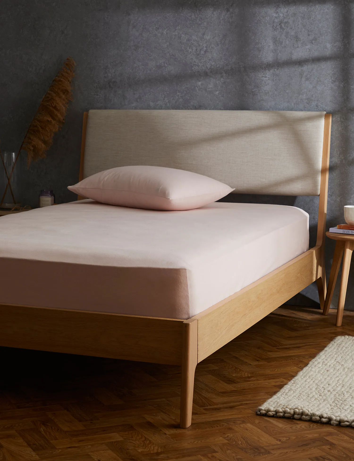 M&S Pure Cotton Brushed Deep Fitted Sheet