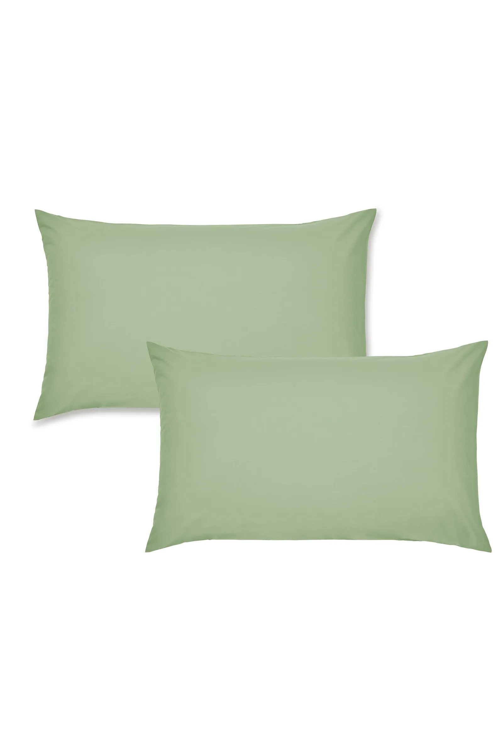 Catherine Lansfield 'Easy Iron Percale' Standard Pillowcase Pair in Light Green 3