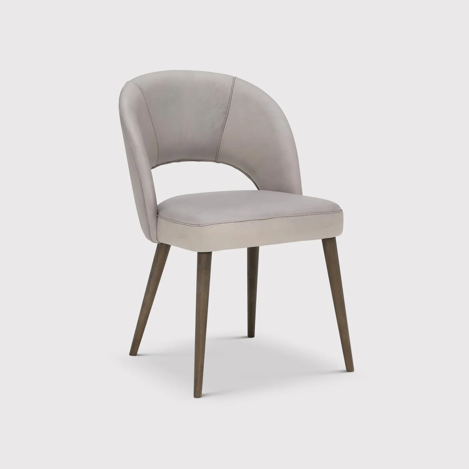 Pure Furniture Beck Dining Chair, Grey Leather | Barker & Stonehouse