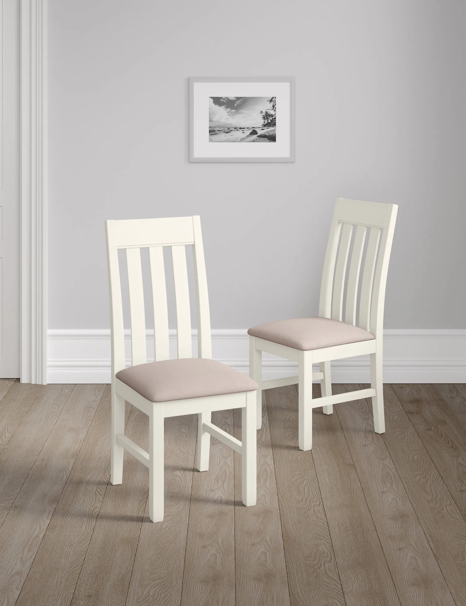 M&S Set of 2 Padstow Fabric Dining Chairs