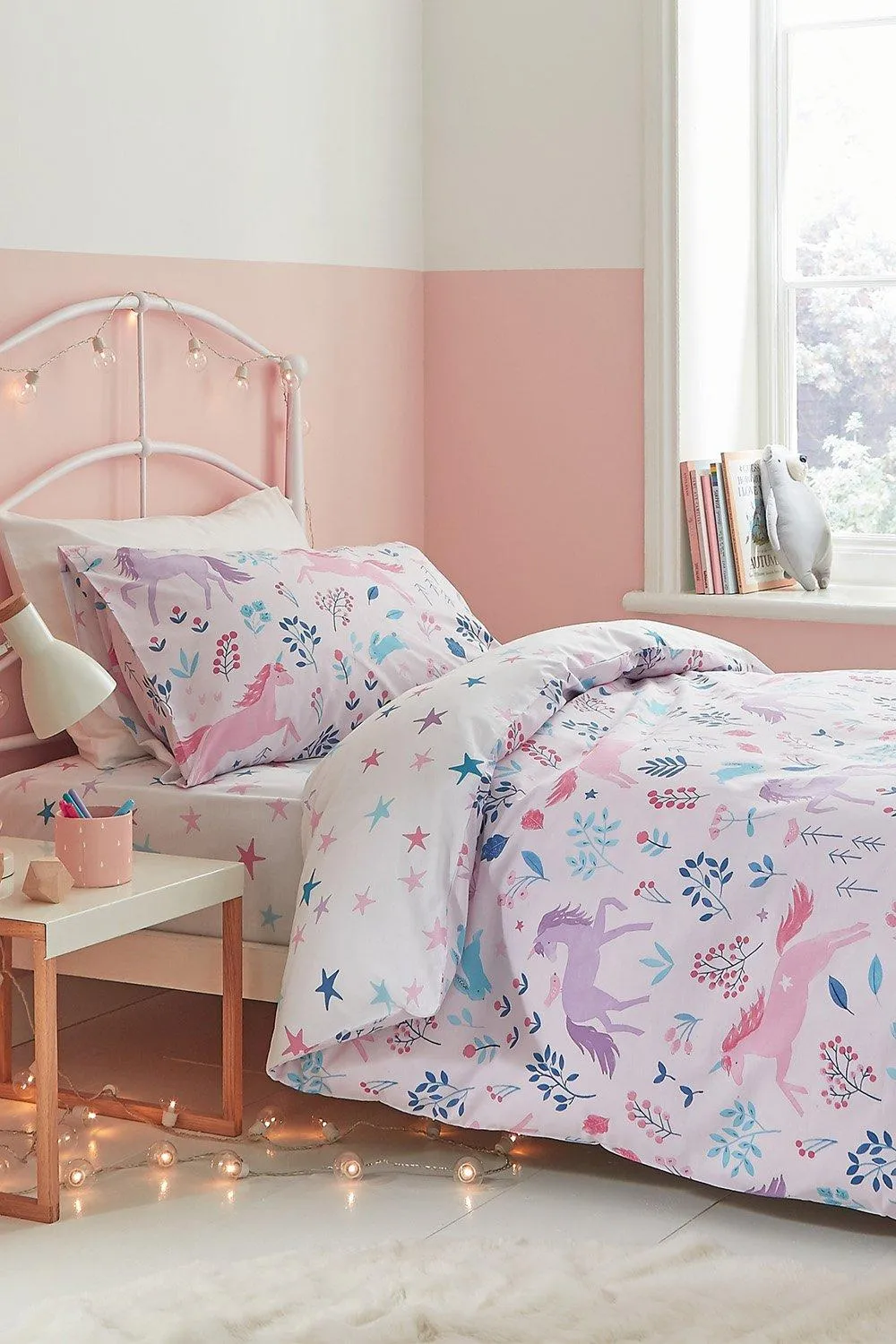 Woodland Unicorn And Stars Single Duvet Set