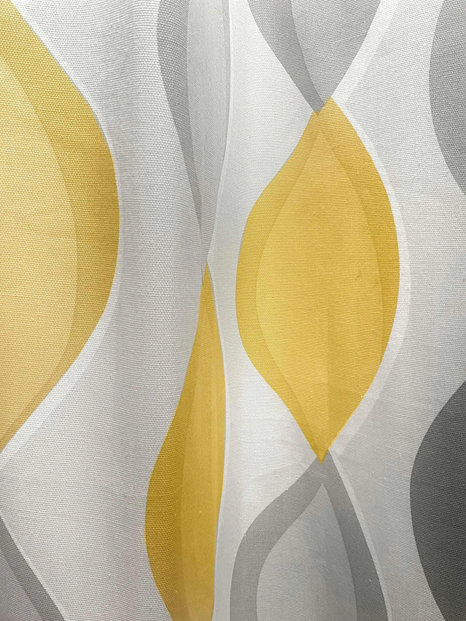 Fusion 'Lennox' Modern Geo Print Eyelet Curtains in Yellow 3