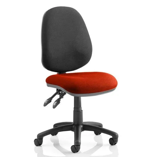 Luna II Black Back Office Chair In Tabasco Red
