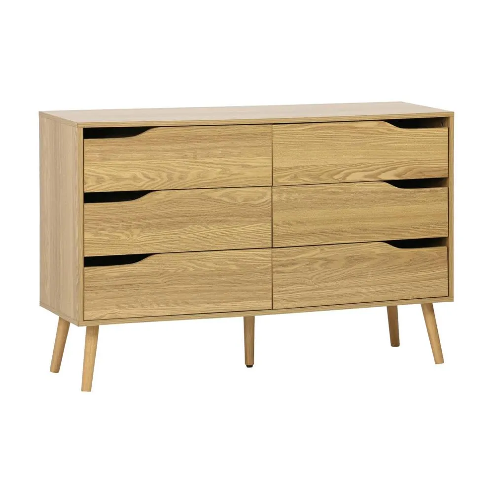 sweeek 6-drawer chest with wood effect in Light Brown 2