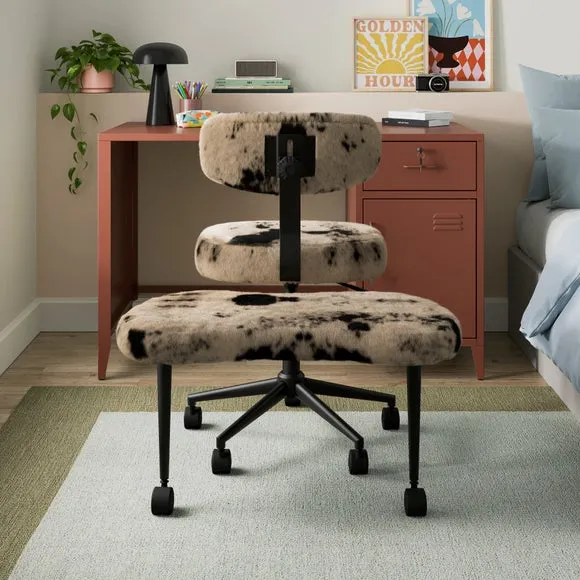 Maisie Meditation Cow Print Office Chair 4