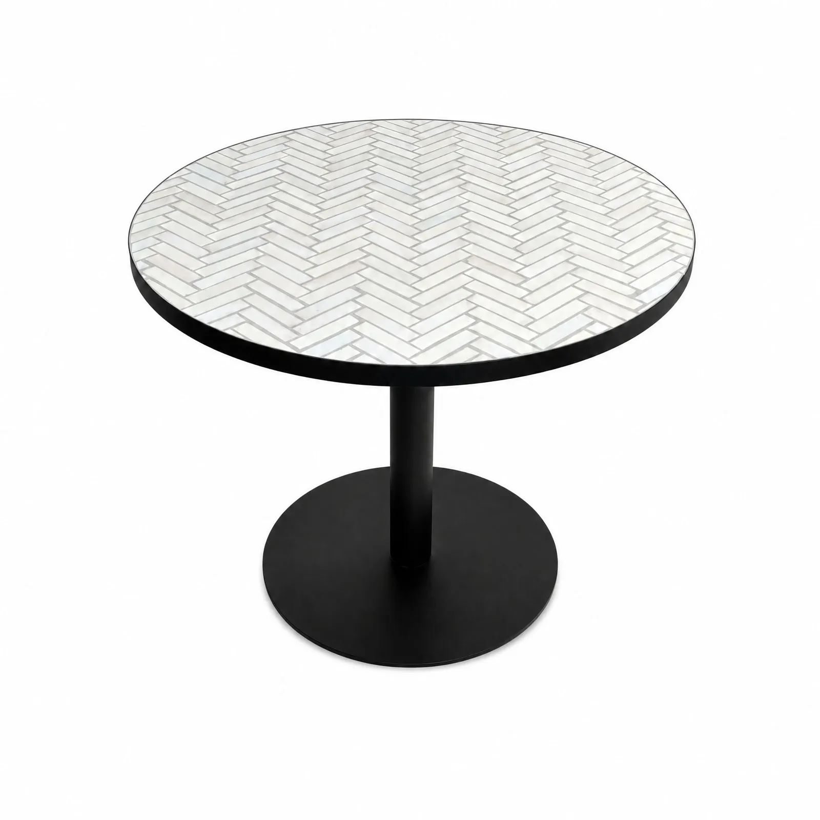 Atlantic Garden Pedestal Bistro Coffee Table, Round, White | Barker & Stonehouse 2