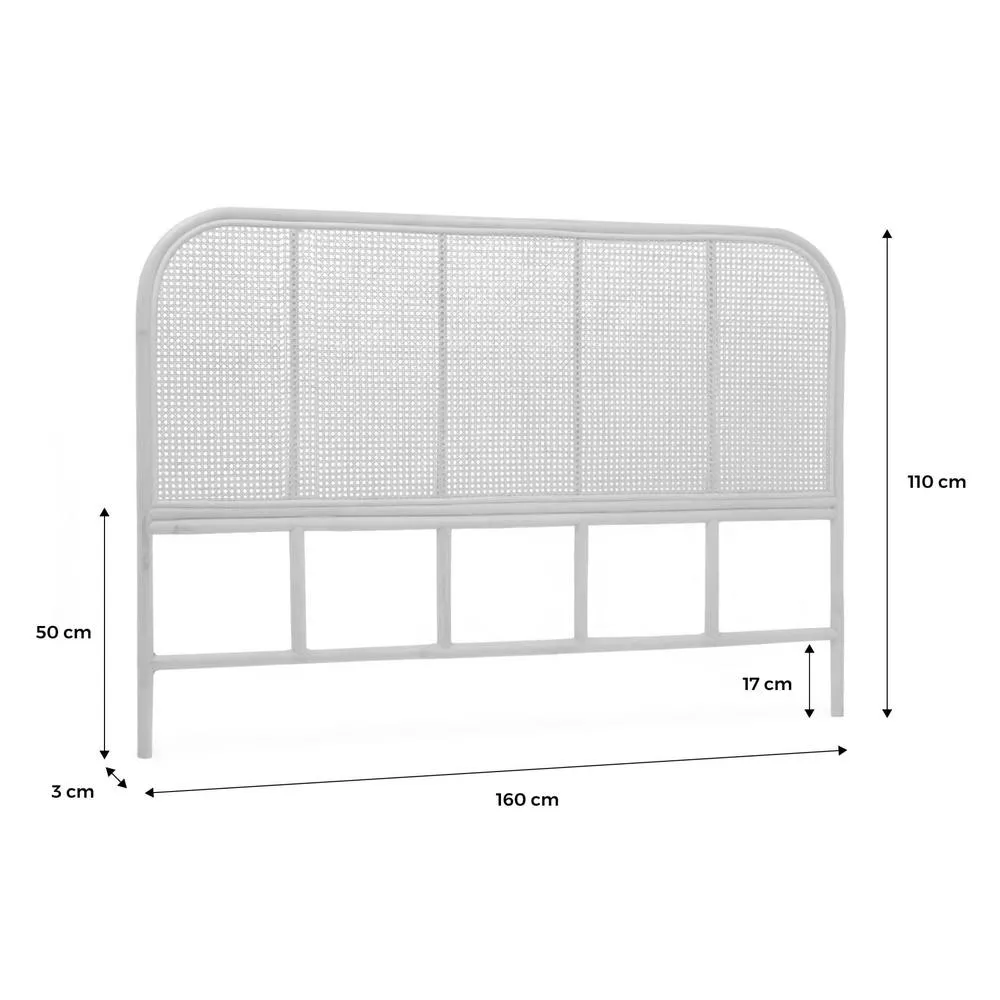 sweeek Dark rattan & cane headboard in Dark Brown 5