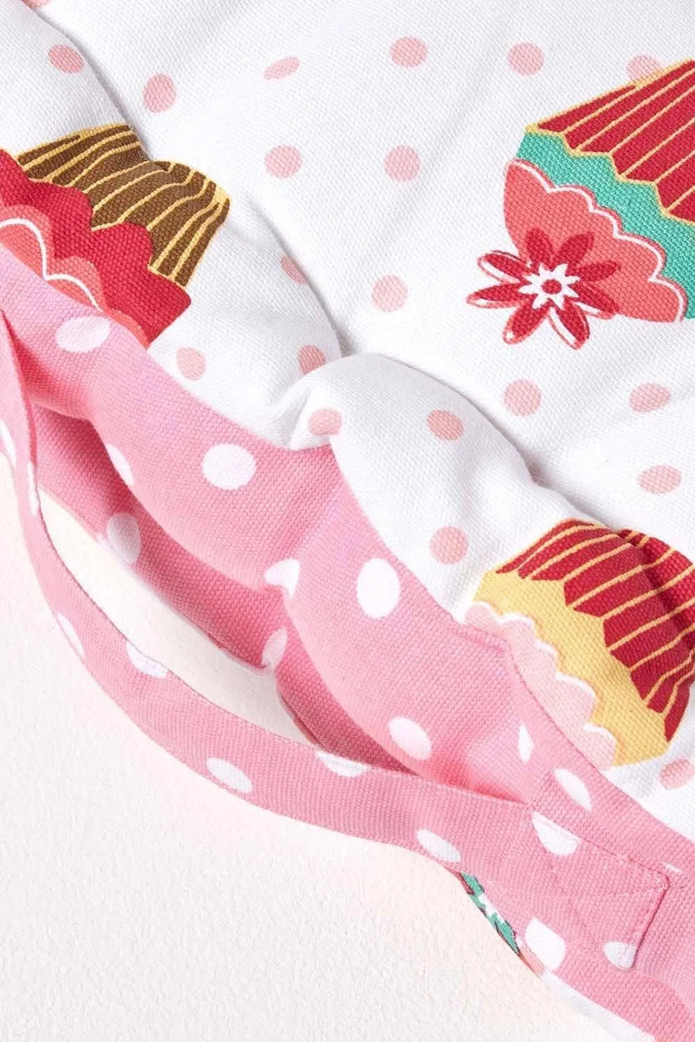 Homescapes Cotton Cup Cakes Floor Cushion in Pink 4