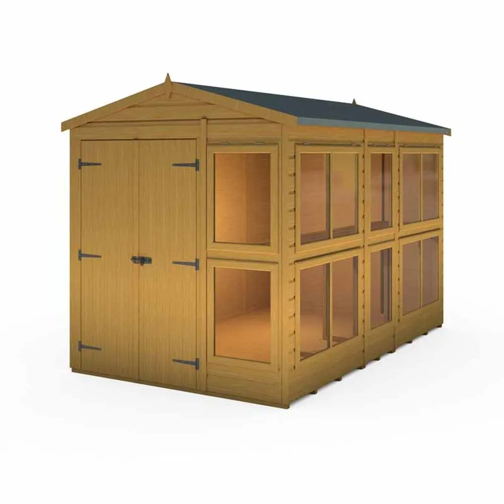 Shires Sun Hut 6 x 10 Feet Potting Shed - L298 x W185.8 x H214.6 cm in Brown 5