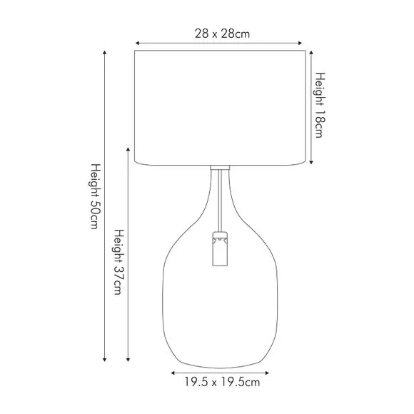 Stellar Dual Light Glass Table Lamp 5