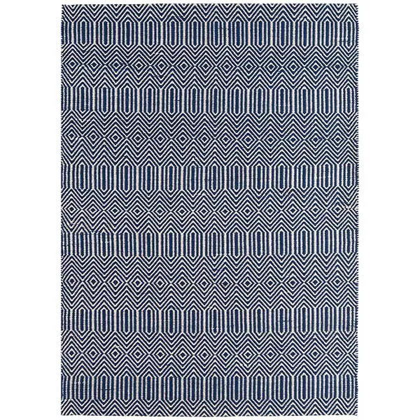 Twine Cotton and Wool Rug  Blue