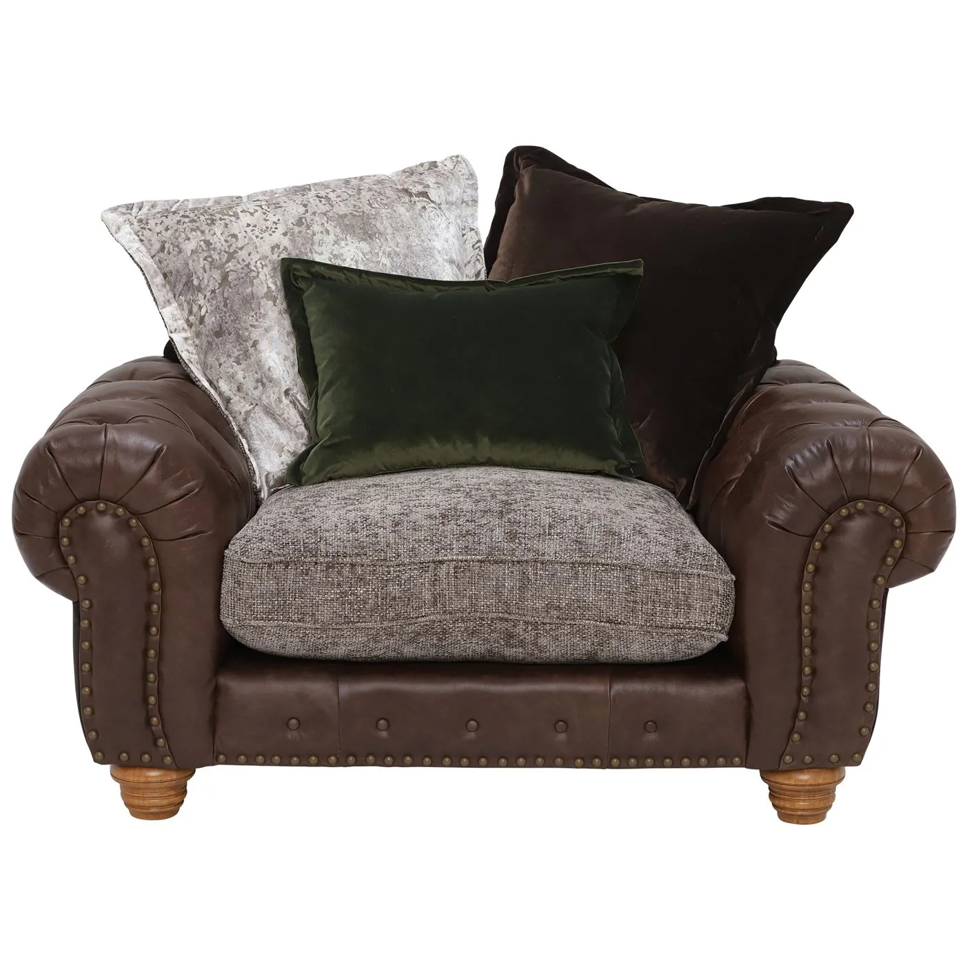 Melville Pillow Back Snuggle Chair, Stock