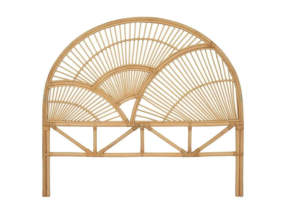 Vente-unique Headboard 140 Cm - Wicker - Natural - EFELA in Light Oak 2