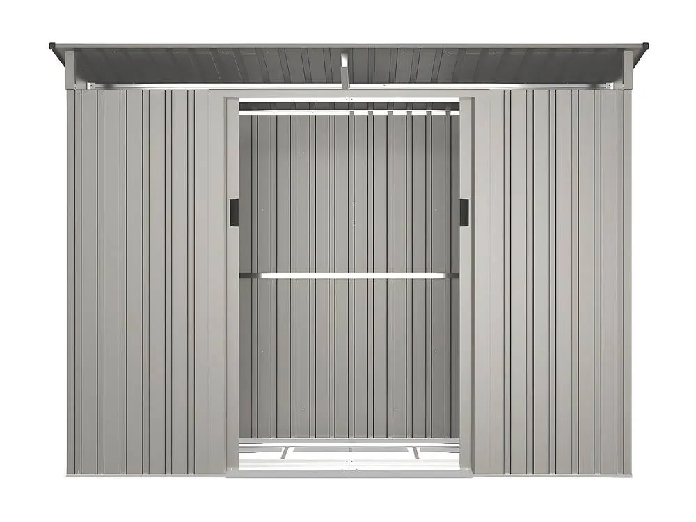 Vente-unique Galvanised Steel Garden Shed - Grey - 3.23 M² - FOLCO 6