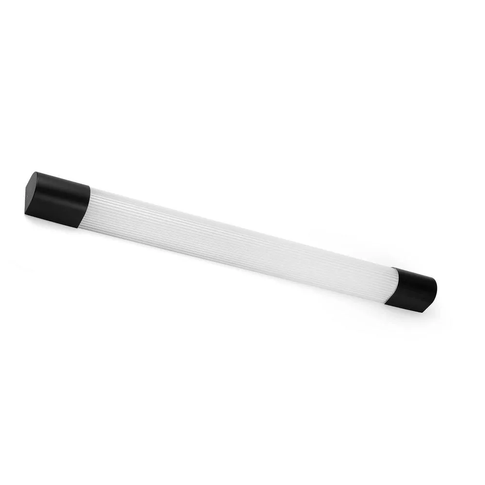 Netlighting Kiva 90cm LED Bathroom Wall Lamp Matt Black IP44 14W 2700K