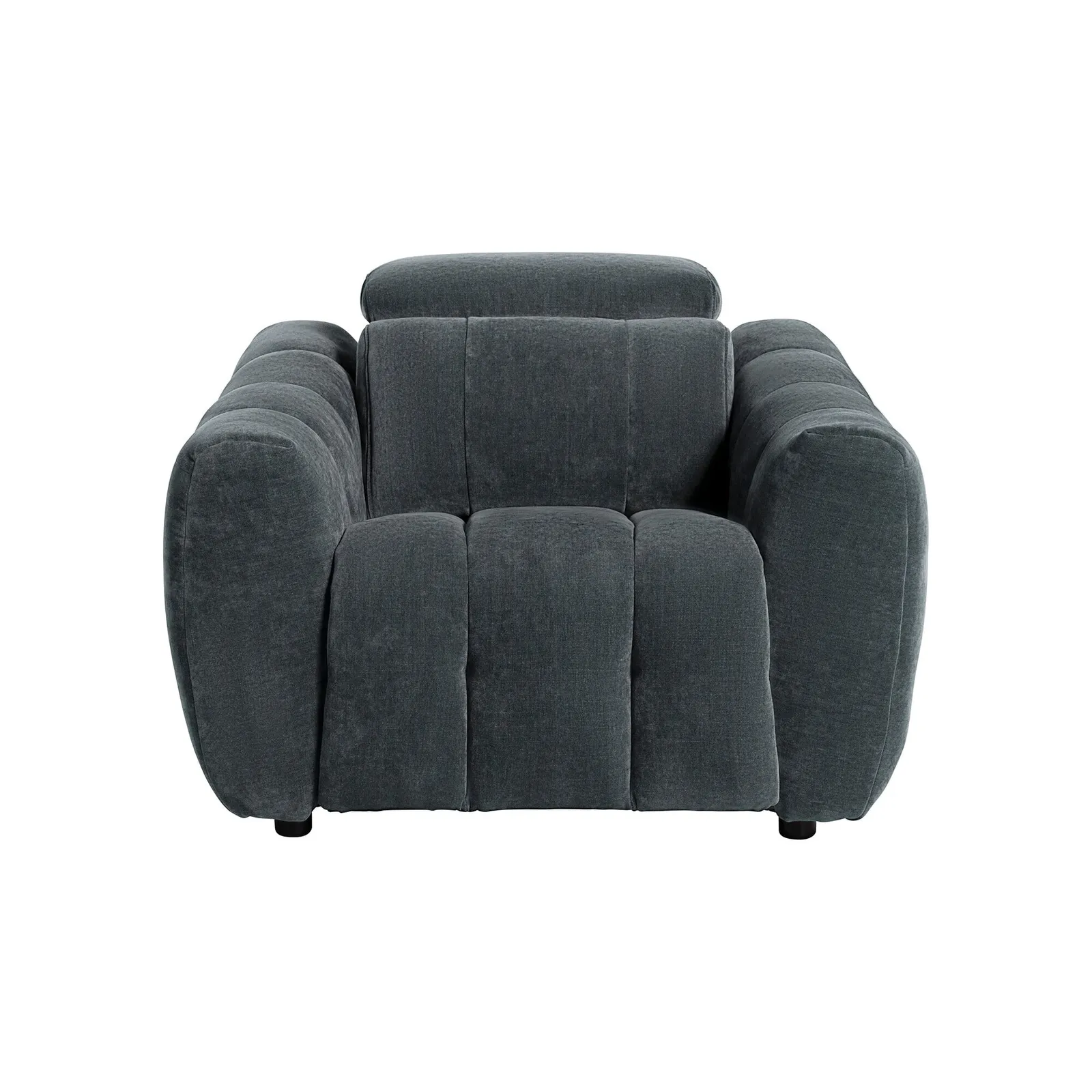 Montgomery Power Recliner Chair & Headrest, Grey Fabric | Barker & Stonehouse 2