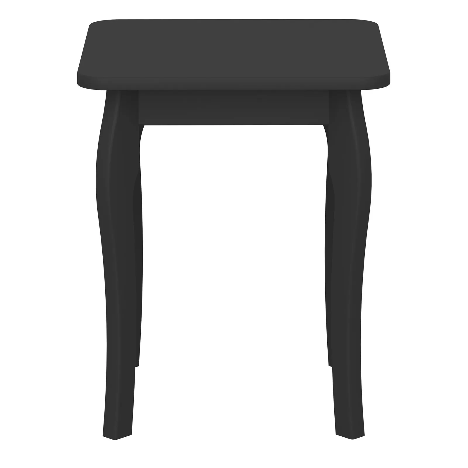 Baroque Dressing Table Stool Black