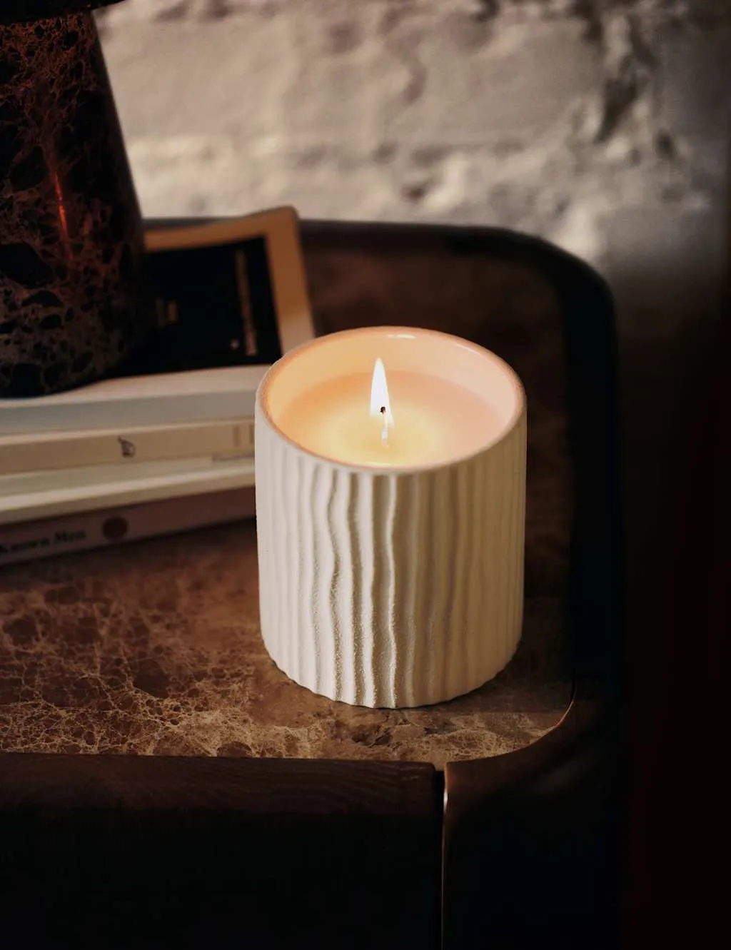 M&S Haze Ceramic Candle Grey