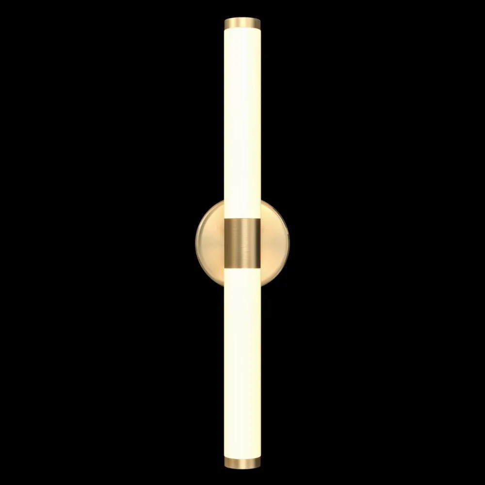 Netlighting Axis Modern Integrated LED Wall Lamp Gold 3000K Acrylic Frosted Shade 3