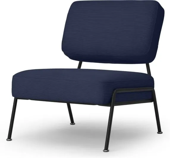 Knox Accent Armchair, Navy Corduroy Velvet