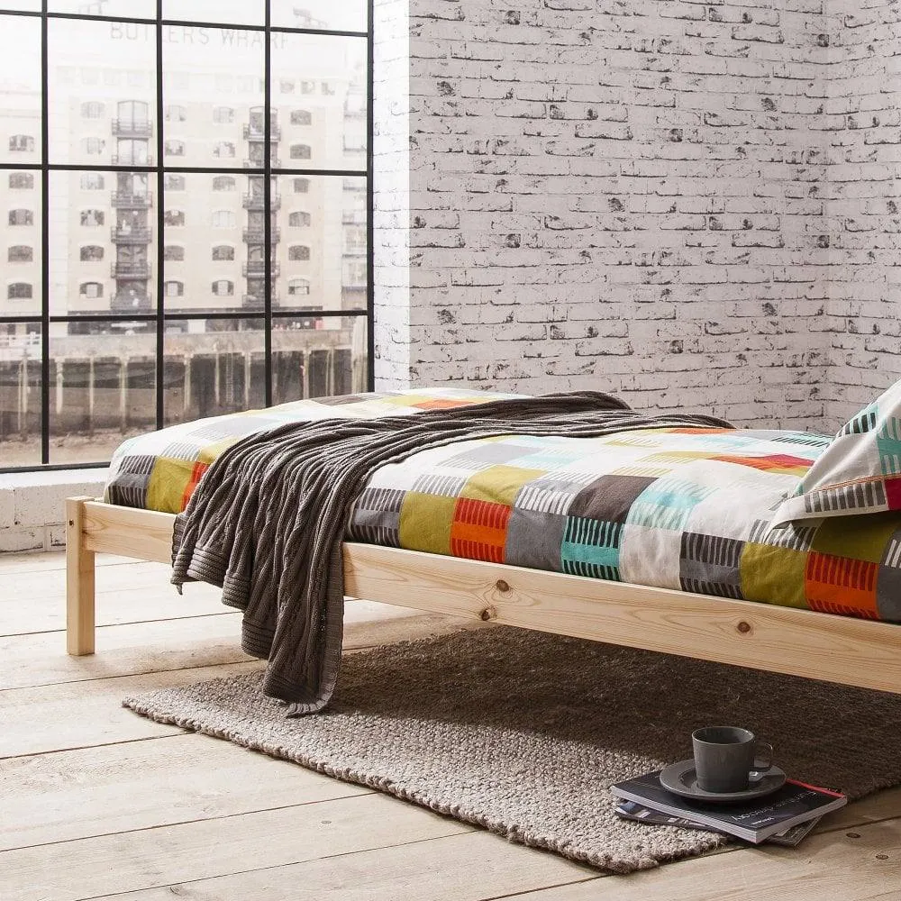 Nöa and Nani Sussex Single Bed 3ft Bed Frame in Natural Pine in Brown 2