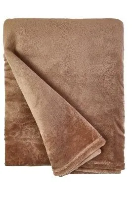 New Edge Blinds NewEdgeBlinds Plush Collection Flannel Fleece Super Soft Throw in Mink (55" x 71"), Brown
