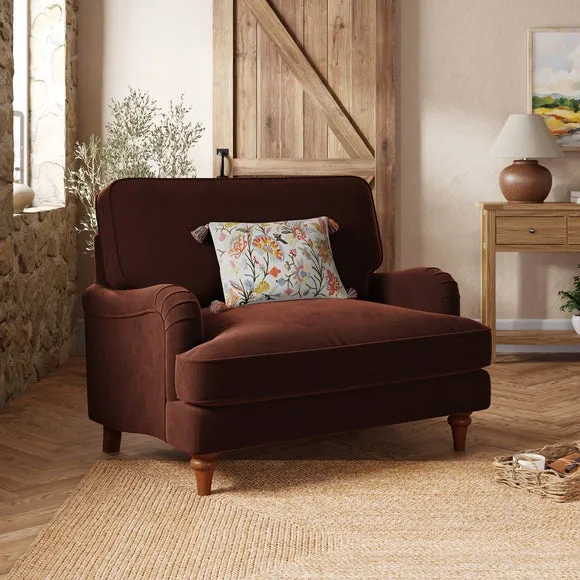 Beatrice II Velvet Snuggle Chair