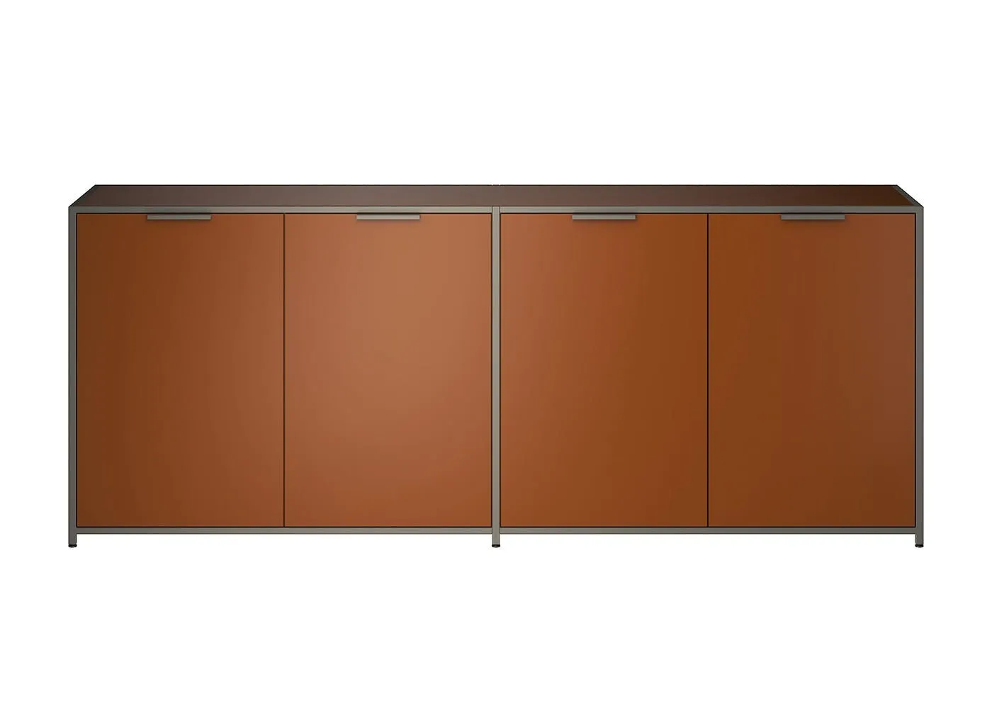 Ligne Roset Dita Sideboard Copper Lacquer Bronze Frame
