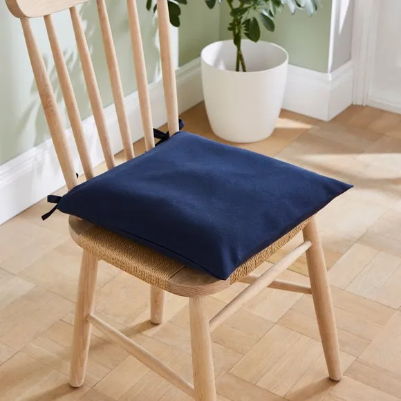 Set of 2 Plain Seat Pad Covers 2