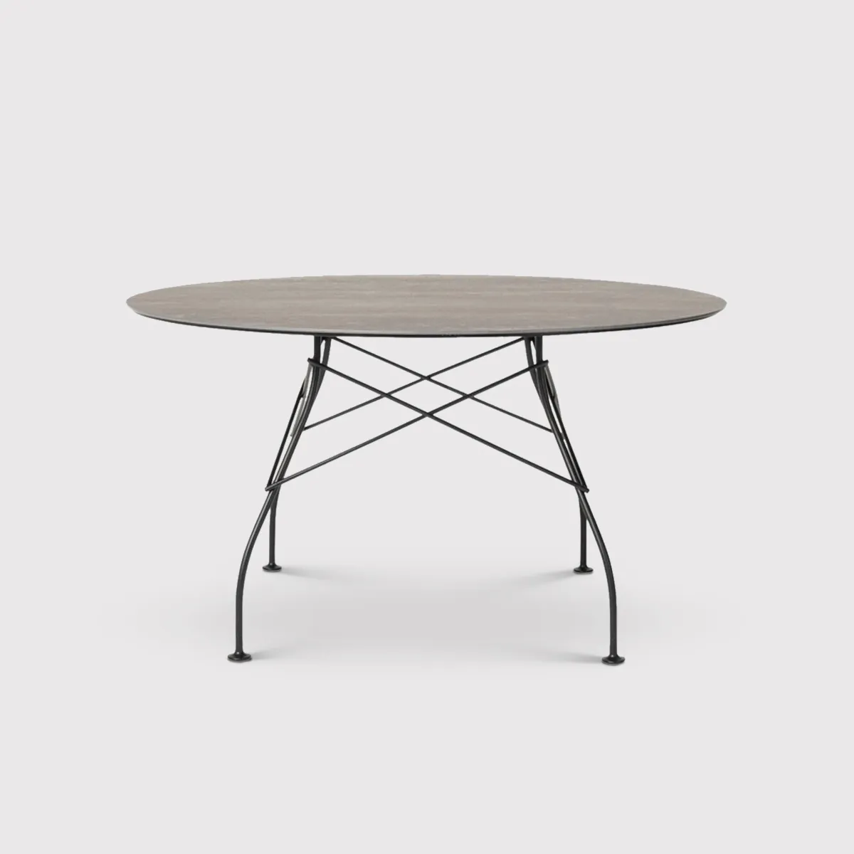 Kartell Glossy 128Cm Round Dining Table, Round, Bronze Stone | Barker & Stonehouse 1