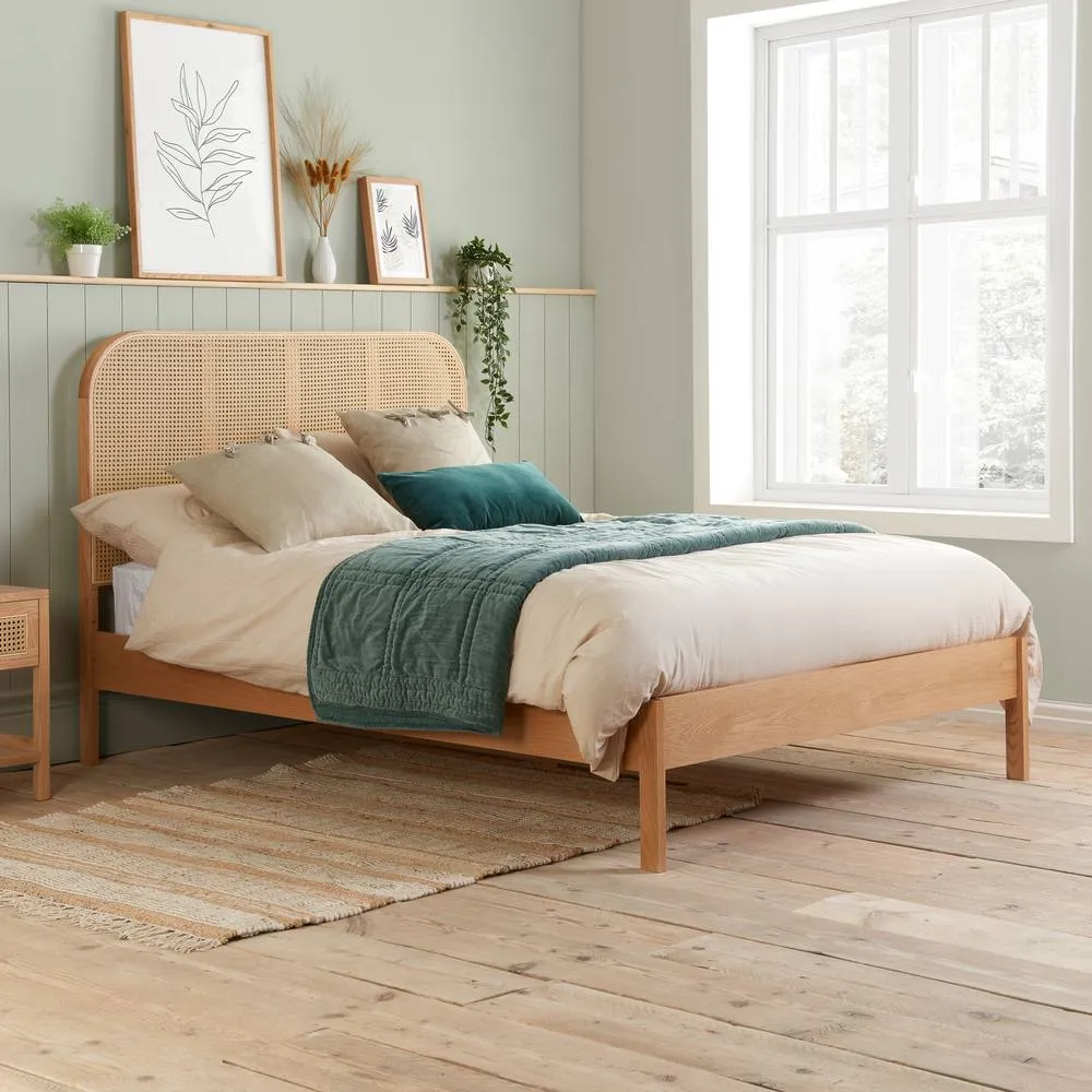 Birlea Rattan Bed Frame Margot Bedstead in Brown