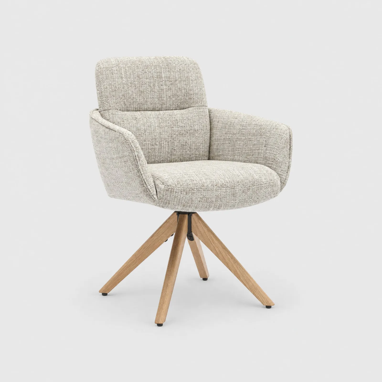 Woolwich Dining Chair With 360 Swivel, Orange Fabric | Barker & Stonehouse